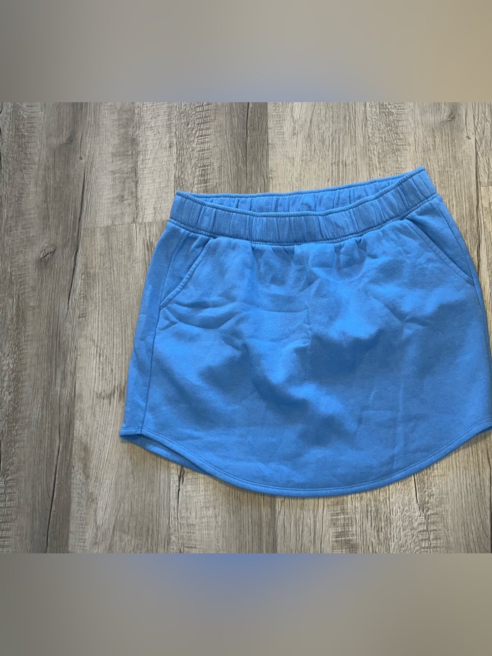 Light blue fleece skirt